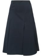 Carven High Rise Flared Skirt - Blue