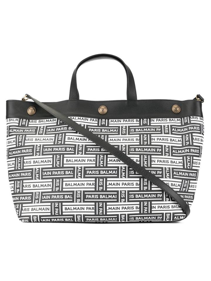 Balmain Coated Canvas Bag - White