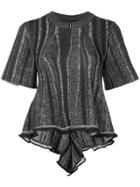 Proenza Schouler Embroidered Short-sleeve Sweater - Black
