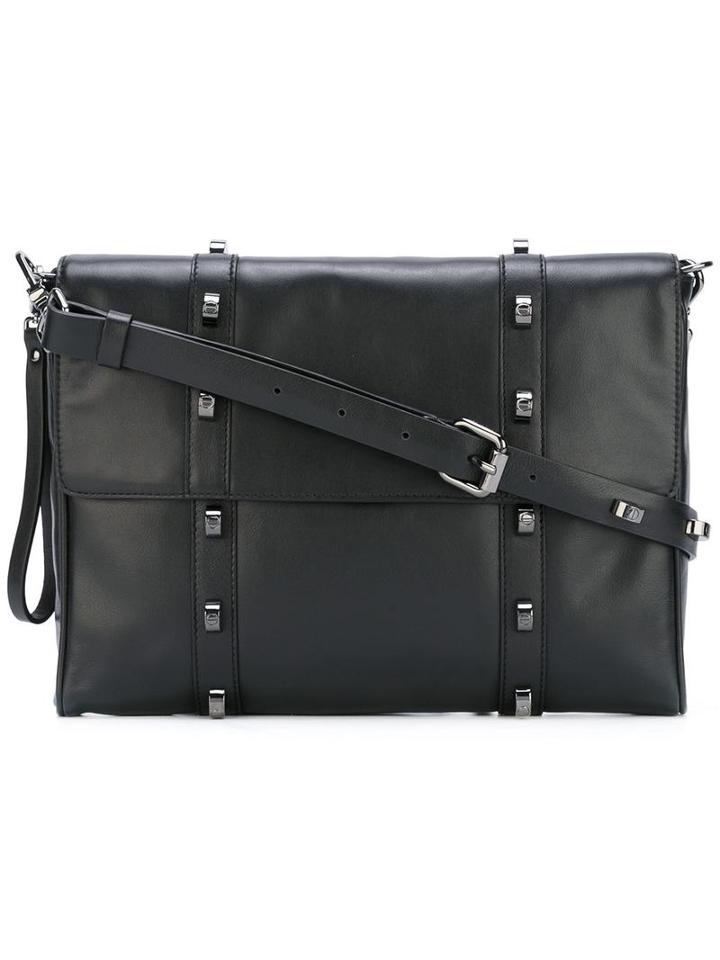 Borbonese Flap Shoulder Bag, Women's, Black