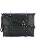 Borbonese Flap Shoulder Bag, Women's, Black