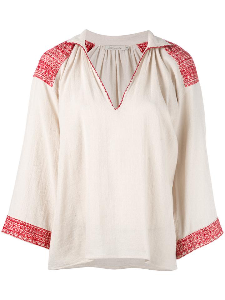 Mes Demoiselles - Embroidered Blouse - Women - Cotton - 38, White, Cotton