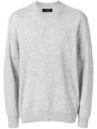 All Saints Ribbed Crew Neck Sweater - Grey