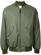 Monkey Time - Plain Bomber Jacket - Men - Cotton/polyester - S, Green, Cotton/polyester