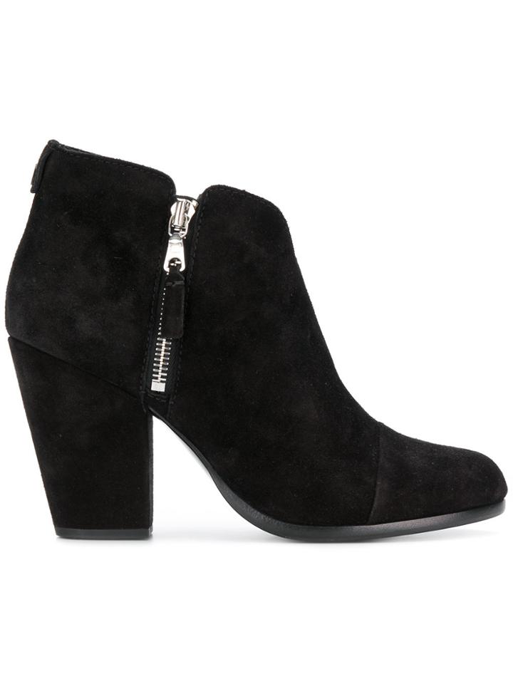 Rag & Bone Side Zip Heeled Ankle Boots - Black