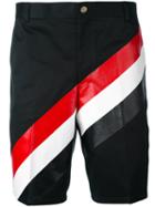 Tricolour Shorts - Men - Cotton - 4, Blue, Cotton, Thom Browne