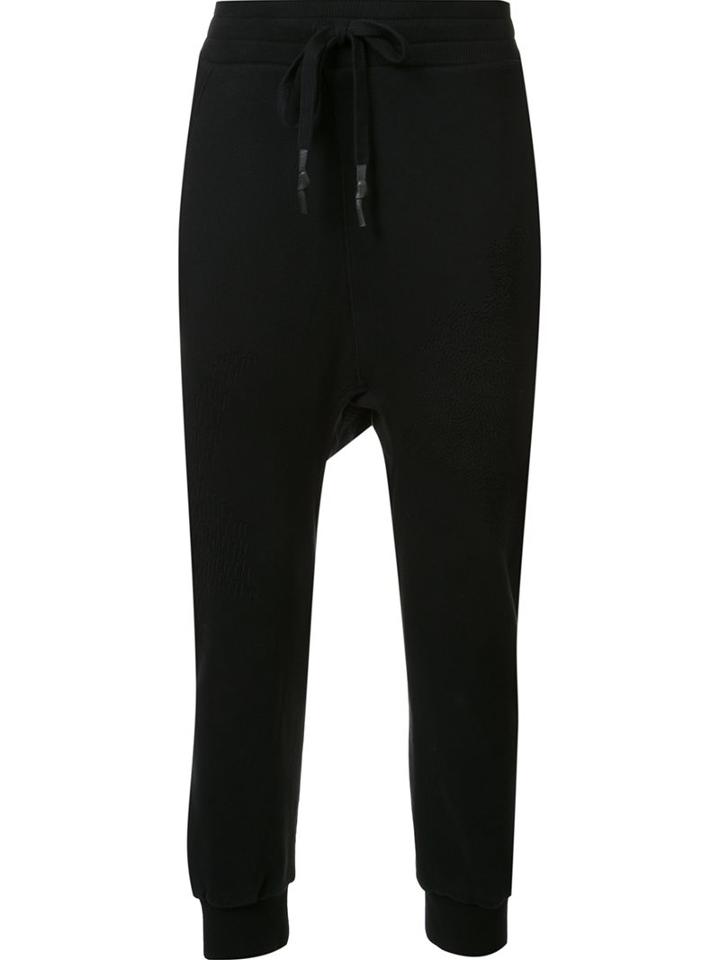 11 By Boris Bidjan Saberi Drawstring Track Pants, Men's, Size: Xxl, Black, Cotton