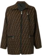 Fendi Pre-owned Zucca Pattern Long Sleeve Jacket - Black