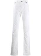 Etro Patterned Slim Fit Jeans - White