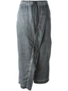 Lost & Found Rooms Asymmetric Midi Skirt, Women's, Size: Small, Grey, Cotton