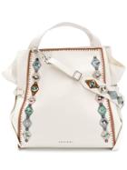 Orciani Embellished Tote - White