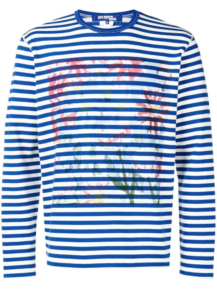 Junya Watanabe Man Striped Sweatshirt - Blue