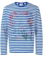 Junya Watanabe Man Striped Sweatshirt - Blue