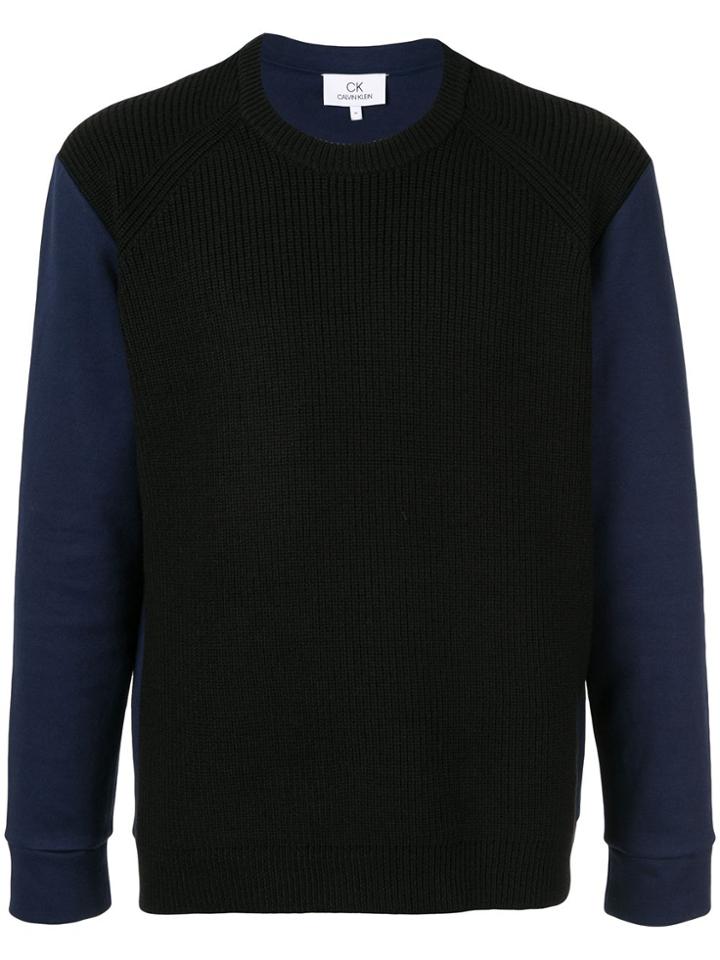 Ck Calvin Klein Two-tone Sweater - Black