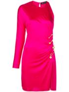 Versace Gathered Detail Mini Dress - Pink