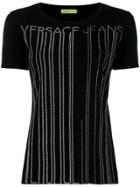 Versace Jeans Logo Embellished T-shirt - Black