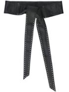 Iro Eyelets Detailing Belt, Women's, Size: 85, Black, Leather/metal