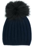 Joseph Pompom Trim Hat - Blue