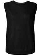Simone Rocha Sleeveless Fine Knit Top, Women's, Size: M, Black, Viscose/cotton