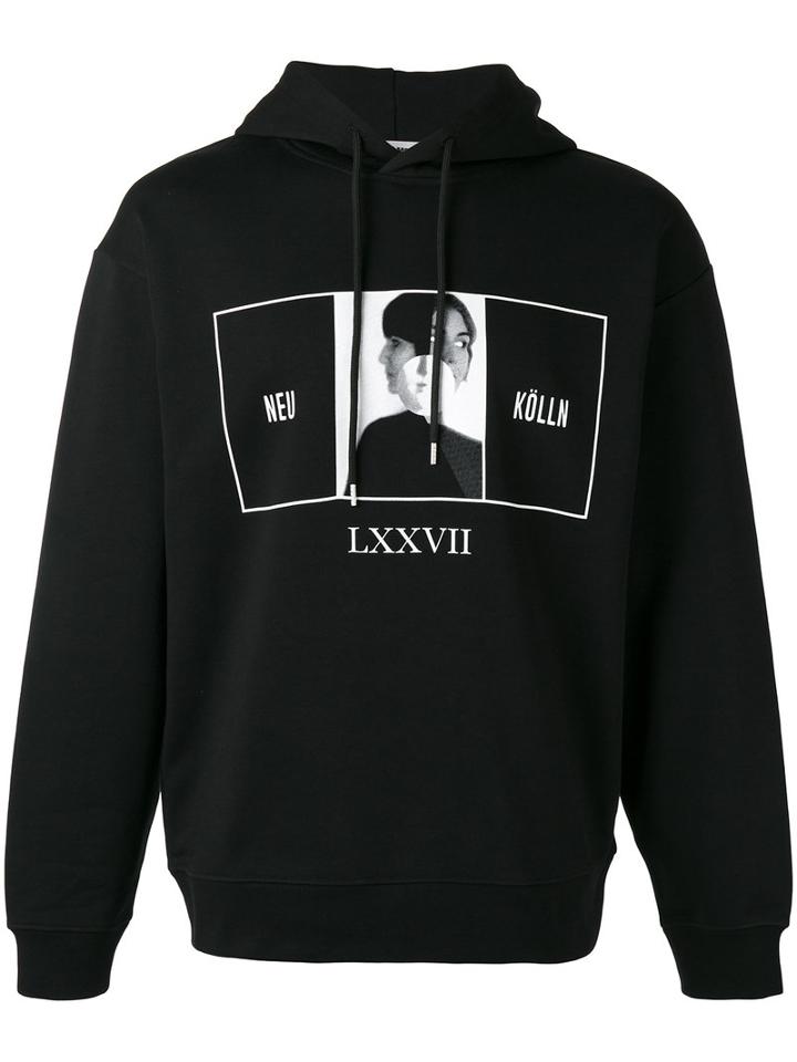 Mcq Alexander Mcqueen Neukölln Print Hoodie, Men's, Size: Large, Black, Cotton
