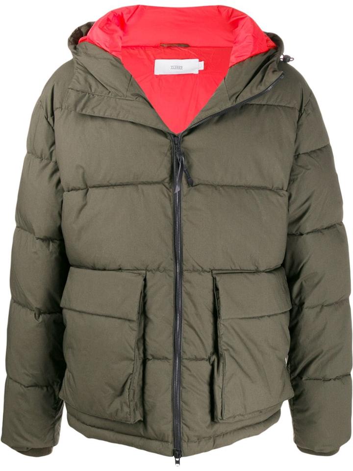 Closed Padded Hooded Jacket - Green