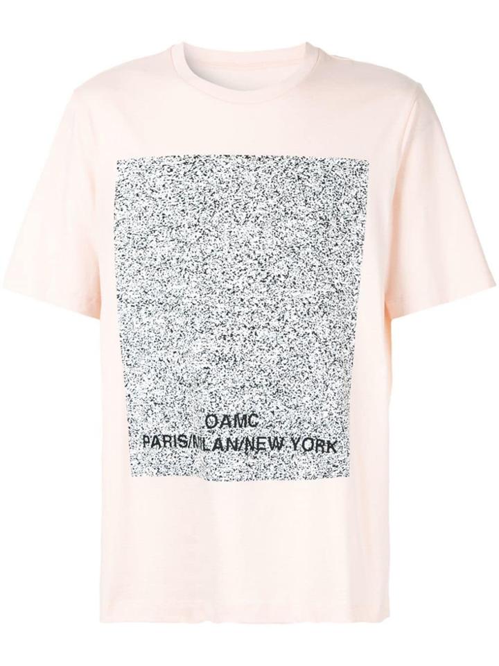 Oamc Speckled Graphic T-shirt - Pink