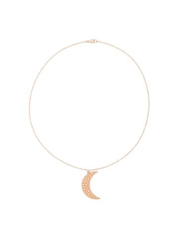 Brooke Gregson Mixed Diamond Crescent Necklace - Metallic