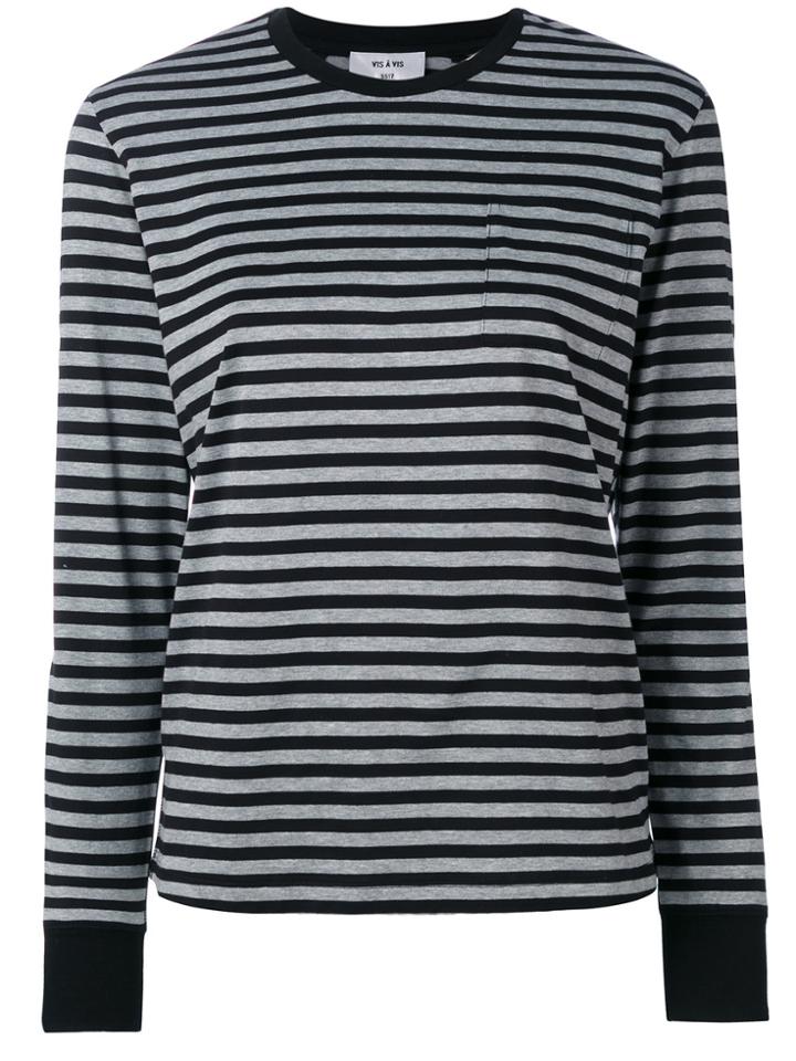 Vis A Vis Striped Top - Black