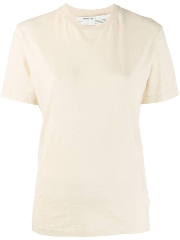 Off-white Tone-on-tone Logo Print T-shirt - Neutrals