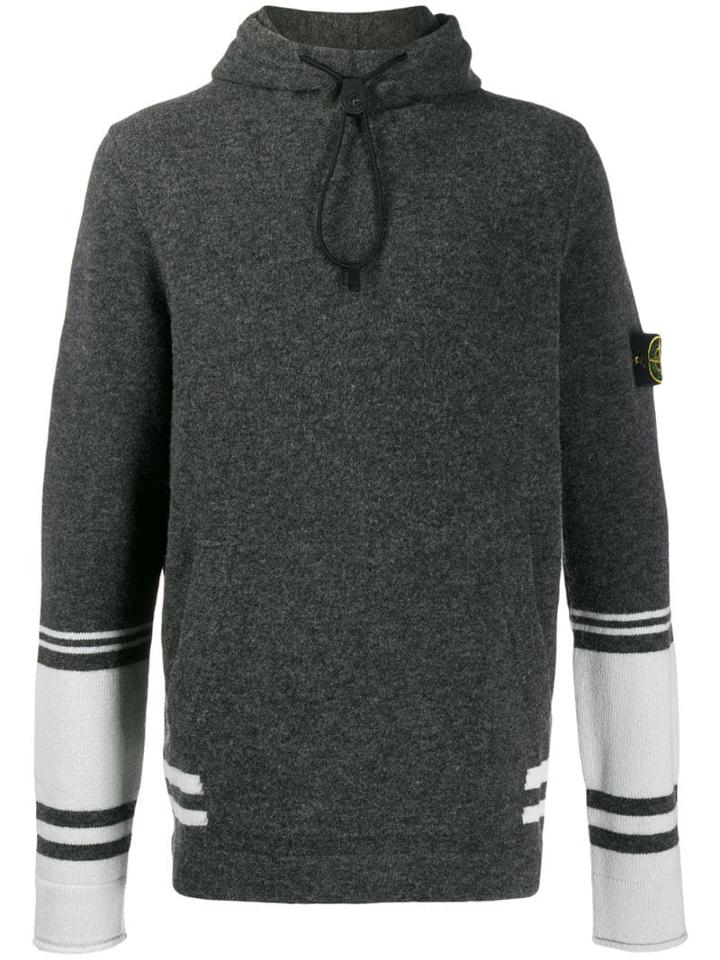 Stone Island Drawstring Neck Hoodie - Grey