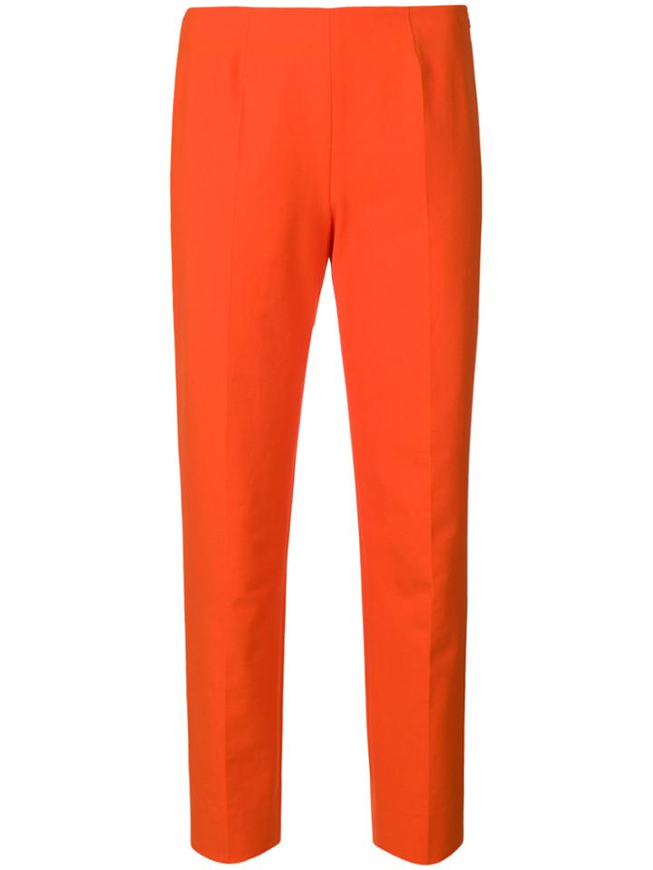 Piazza Sempione Cropped Slim Fit Trousers - Yellow & Orange