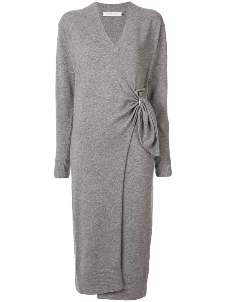 Christopher Esber Wrap Midi Jumper Dress - Grey