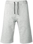 Mcq Alexander Mcqueen Embroidered Logo Shorts, Men's, Size: Medium, Grey, Cotton