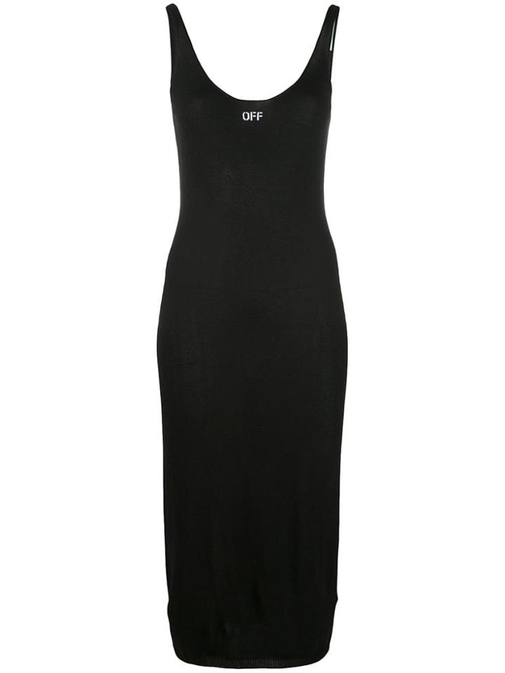 Off-white Fitted Tank Dress - Black
