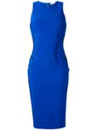 Mugler Cut Out Detail Dress - Blue