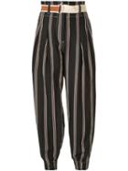 Lee Mathews Madox Stripe Trousers - Black
