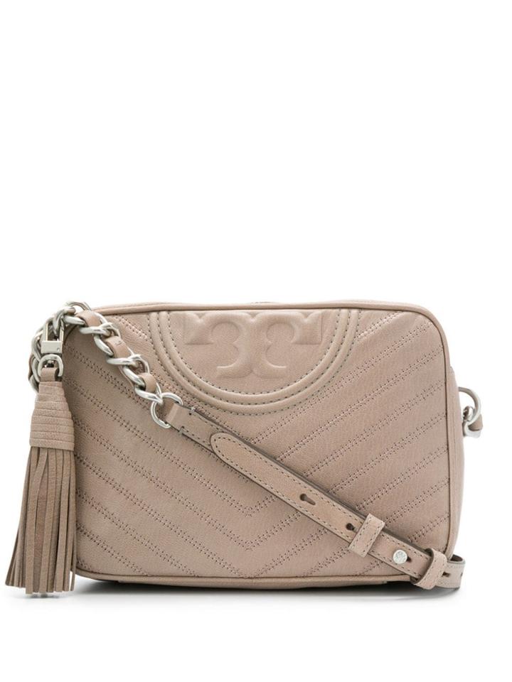 Tory Burch Fleming Chevron Camera Bag - Neutrals