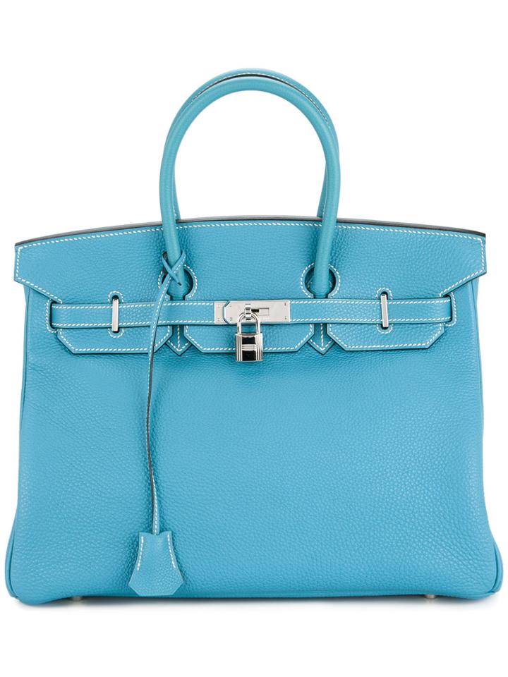 Hermès Vintage Birkin 35 Tote - Blue