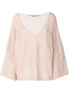 Ermanno Scervino Cashmere V-neck Sweater - Nude & Neutrals