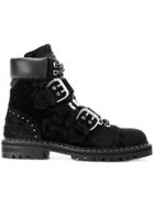 Jimmy Choo Breeze Buckle And Stud Detail Boots - Black
