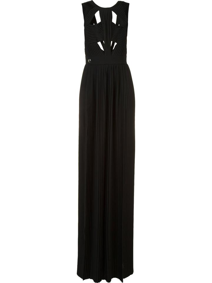 Philipp Plein Geinah Gown, Women's, Size: Medium, Black, Polyester