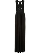 Philipp Plein Geinah Gown, Women's, Size: Medium, Black, Polyester