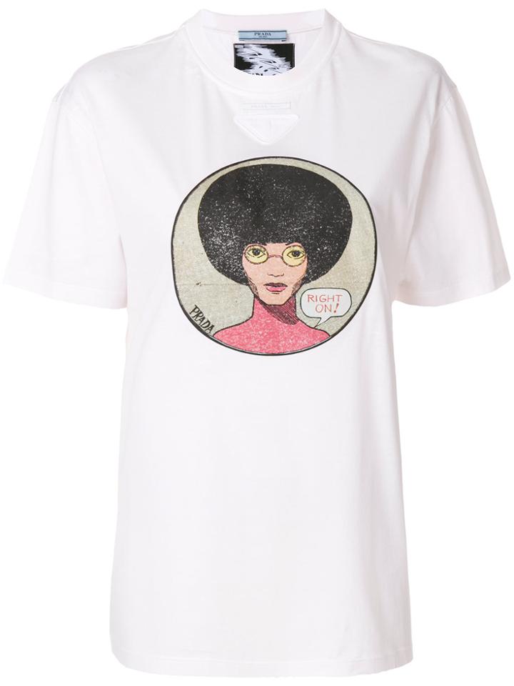 Prada Printed T-shirt - Pink & Purple