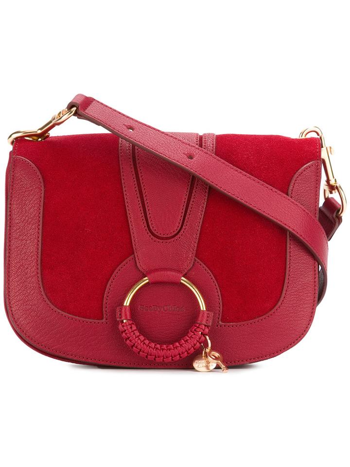 See By Chloé Hana Crossbody Bag, Women's, Red, Cotton/leather/suede