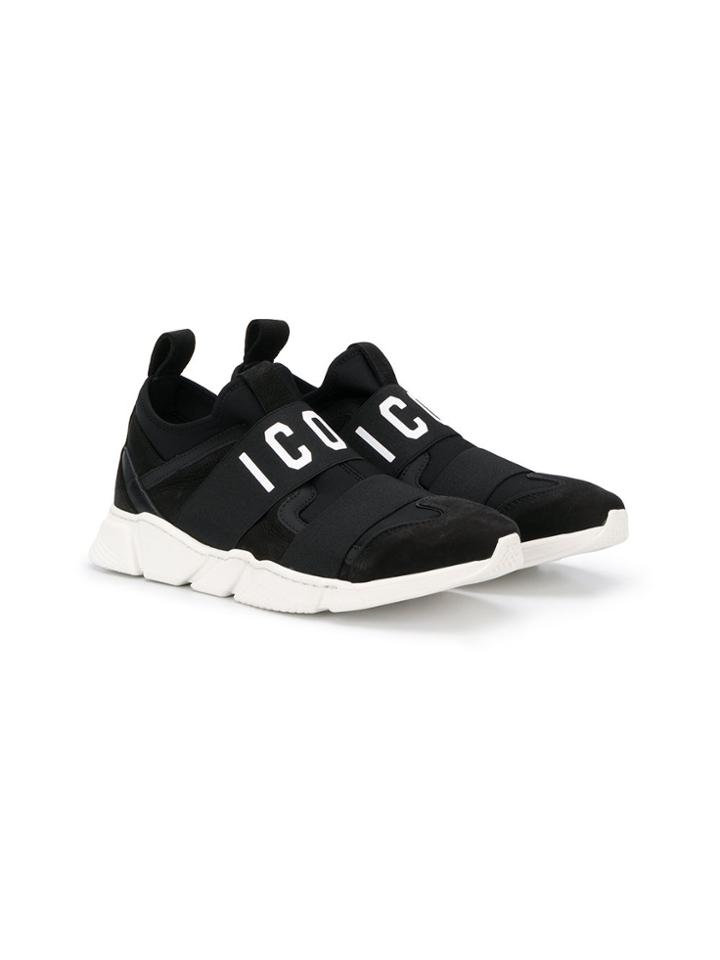 Dsquared2 Kids Teen Icon Slip-on Sneakers - Black