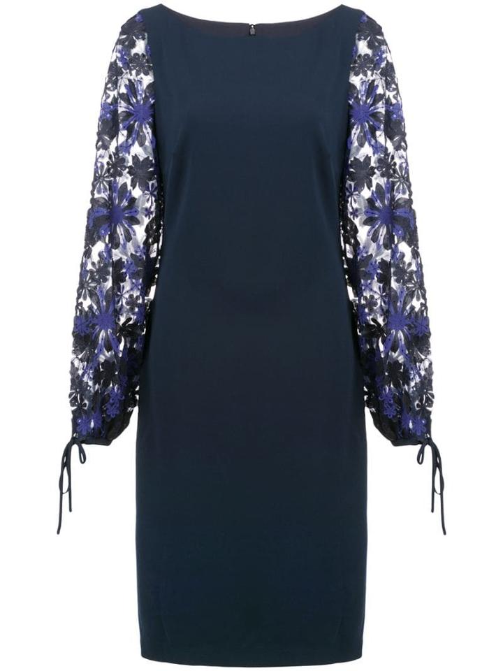 Badgley Mischka Floral Pattern Dress - Blue