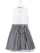 Lapin House Checked Skirt Dress, Girl's, Size: 14 Yrs, White