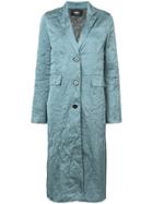 Yang Li Crumpled Single-breasted Coat - Green