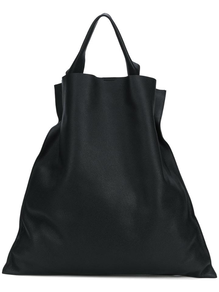 Jil Sander Foldover Top Tote - Black
