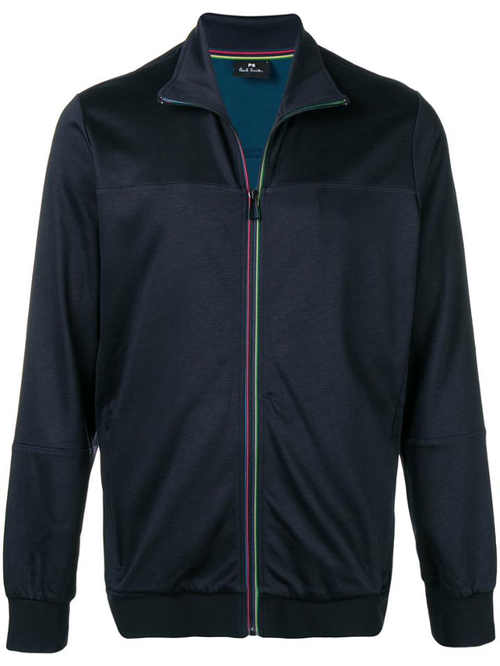 Ps By Paul Smith Zip-front Sports Jacket - Blue